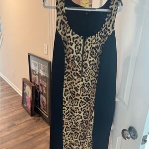 Torrid Black and Leopard Print Dress
